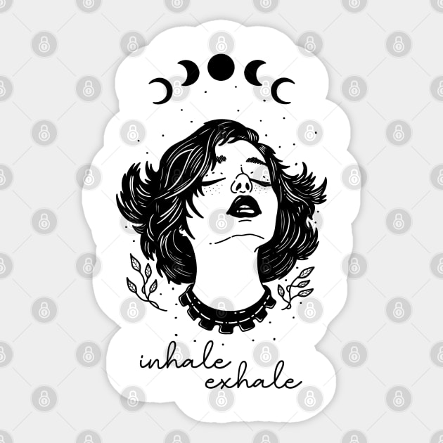 Inhale Exhale Sticker by Almasha